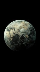 Fototapeta premium A celestial body with continents and oceans viewed from space