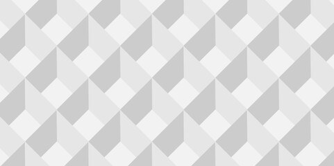 Vector Minimal cubes geometric tile and mosaic wall grid backdrop hexagon technology wallpaper background. white and gray block cube structure backdrop grid triangle texture vintage design.