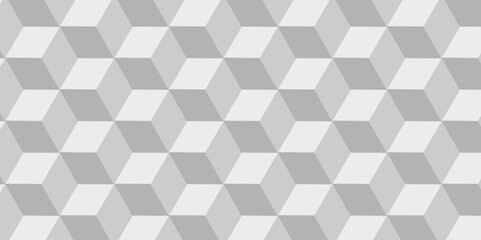 Vector Minimal cubes geometric tile and mosaic wall grid backdrop hexagon technology wallpaper background. white and gray block cube structure backdrop grid triangle texture vintage design.