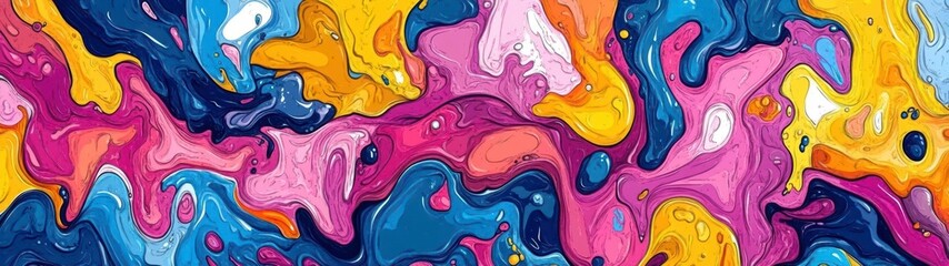 Fototapeta premium Abstract Swirling Paint Texture in Vibrant Hues