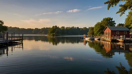 Fototapeta premium Public Fishing Area Environment