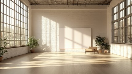 Obraz premium Artistic Representation of an Empty Square Floor Space