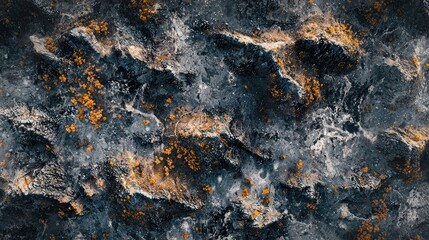 Aerial View of Rugged Mountainous Terrain