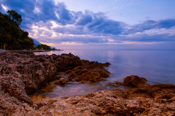 stunning summer seascape, amazing morning view in Croatia, Europe	