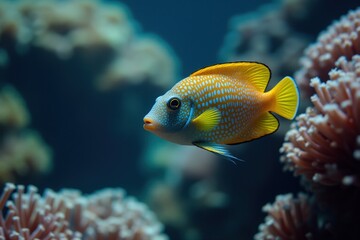 Vibrant tropical fish amid coral reefs underwater exploration.