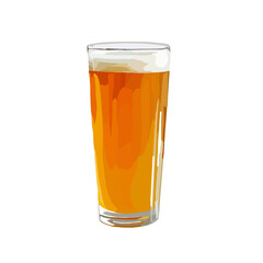 Beer Glass Illustration - Pint of Amber Ale Digital Art