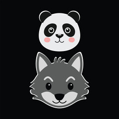 Cute Animals vector Illustration