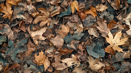 Autumn Forest Floor with Camouflage Patterns