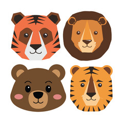 Cute Animals vector Illustration
