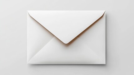 Elegant mockup featuring a white envelope resting on a textured white table with warm brown paper inside, perfect for design inspiration