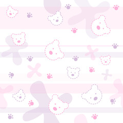 Teddy bears cute seamless pattern texture