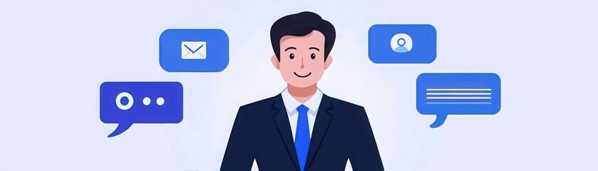 Fototapeta premium Entrepreneurial Mindset and Growth Journey Illustration