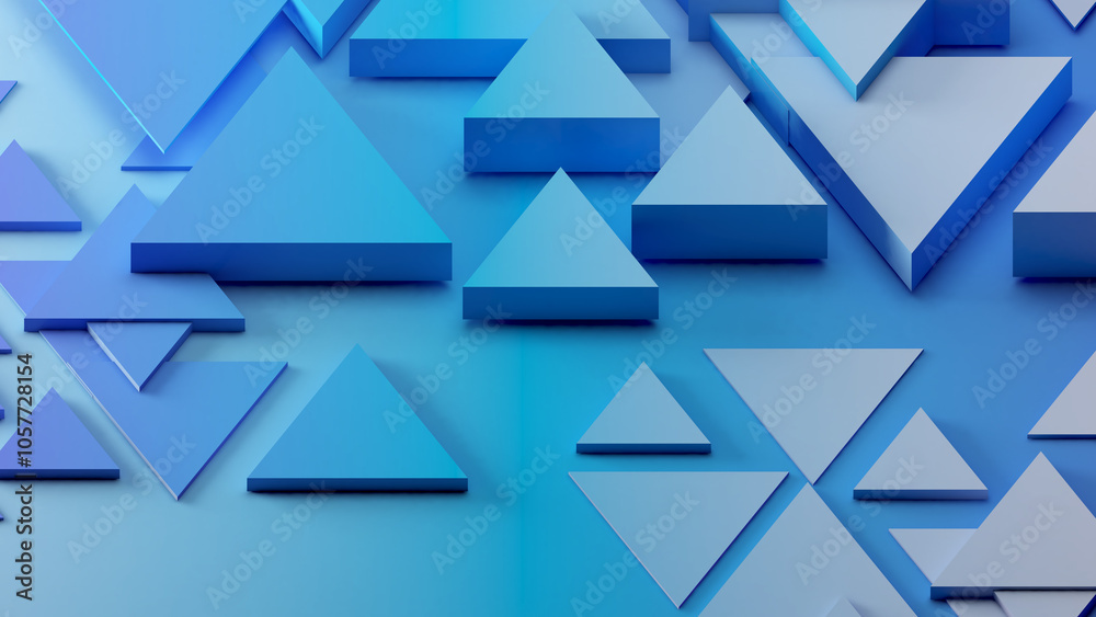 Poster abstract geometric background shapes colour triangle in relief, both high and low used to add differ