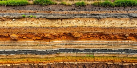 Layered Earth A Geological Cross-Section of Time and Texture