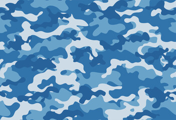 
military camouflage blue vector background, classic stylish design, print texture