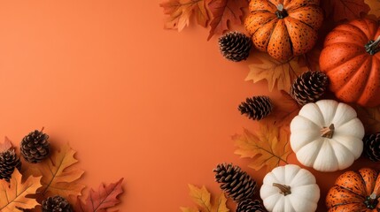 Fototapeta premium Festive Thanksgiving Banner Template Design