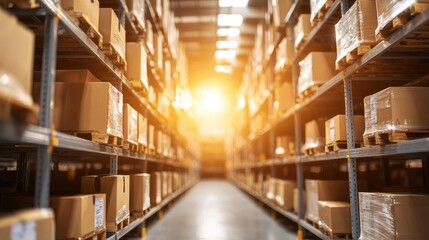 Efficient Warehouse Storage System with Tall Shelves