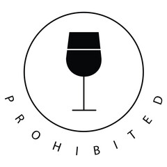 Alcohol-Free Wine Beverage Restriction Vector Icon Design
