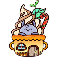 Christmas Chocolate ice cream cup
