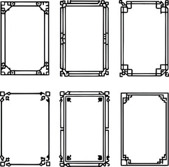 Six Decorative Ornamental Frames For Design