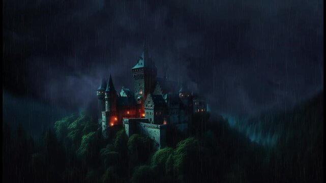 castle in the night