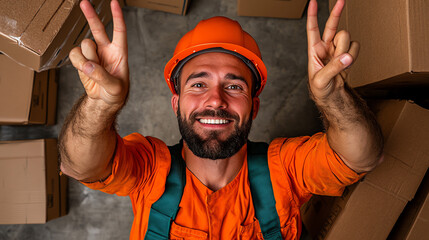 Warehouse supervisor giving instructions, seamless team coordination