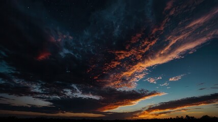 Fototapeta premium sky, sunset, clouds, cloud, sun, nature, sunrise, blue, orange, sea, evening, red, light, ocean, color, dramatic, landscape, beautiful, dusk, sunlight, weather, water, beauty, summer, yellow