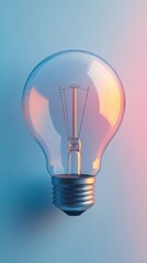 Creative light bulb design showcasing a dual color effect with soft pastel tones