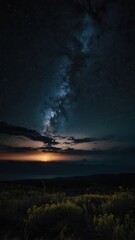 Naklejka premium Sky, Clouds, Sunset, Air, Oxygen, Sun, Stars