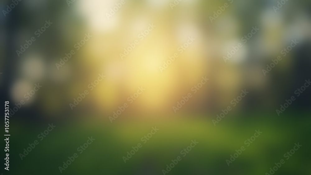 Aufkleber Bokeh creates blurred nature with an abstract effect in a scenic background photo style.