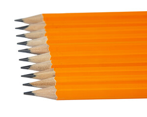 Fototapeta premium Yellow pencils on a white background