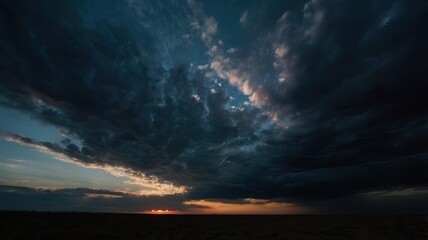 Fototapeta premium Sky, Clouds, Sunset, Air, Oxygen, Sun, Stars