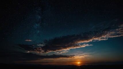Fototapeta premium Sky, Clouds, Sunset, Air, Oxygen, Sun, Stars