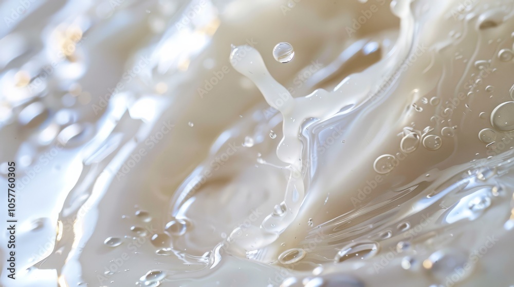 Poster gel texture with light reflection and hydrating properties