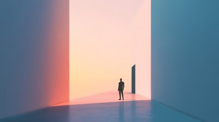 Futuristic card: minimalist design, personalization area; uses a subtle palette 