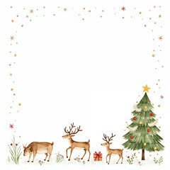Naklejka premium Illustration of Christmas, Happy New Year with space for text