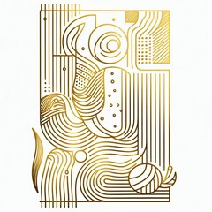 Decorative Composition in the Style of Exquisite Minimalism