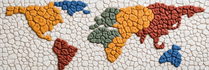 Fototapeta premium Interdisciplinary teams collaborating on global issues; use earthy tones 
