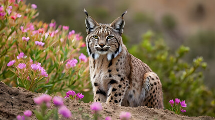 Obraz premium A northwestern wolf stands confidently on a rock ai