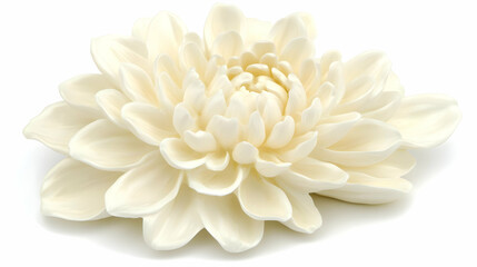 A delicate white flower resembling a water lily, showcasing intricate petal details.