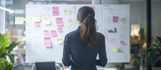 Effective project management with Kanban techniques using whiteboard tools.