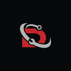 D Abstract Repair Letter Logo