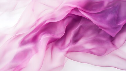 Obraz premium Soft, sheer pink tulle fabric ruched gracefully, offering a versatile and romantic backdrop for your overlays or creative compositions.