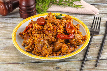 Rasted chicken meat with ptitim