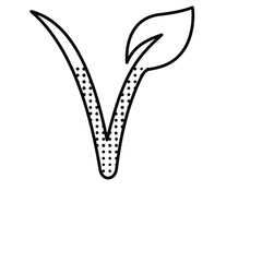 Eco Plant-Based Vegan Food Symbol Vector Icon Design