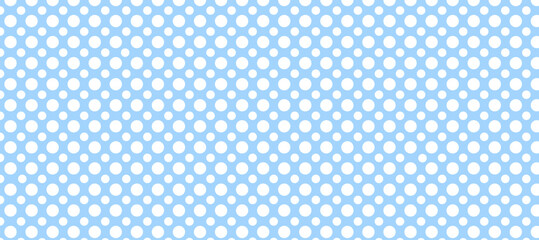 Seamless pattern with white dots in blue background