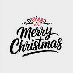 Fototapeta premium Merry Christmas Background with Typography, Lettering. Greeting card, banner and poster 