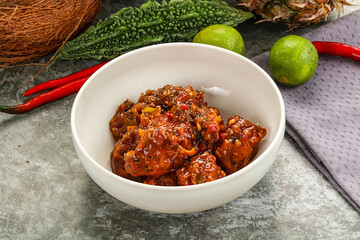 Asian cuisine - Chicken Manchurian with gravy