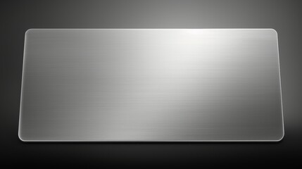Photograph of a fine brushed wide metal steel aluminum plate with a retrofuturistic aesthetic. 