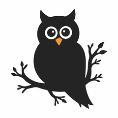 Owl silhouette vector design